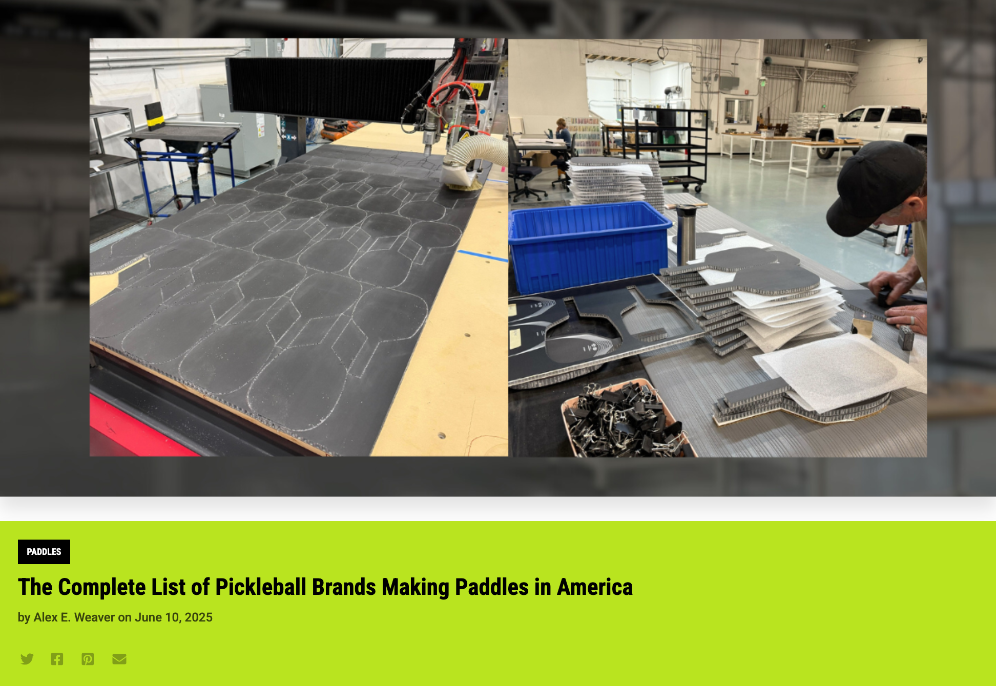 American-Made Matters: Thompson Pickleball Featured in The Dink